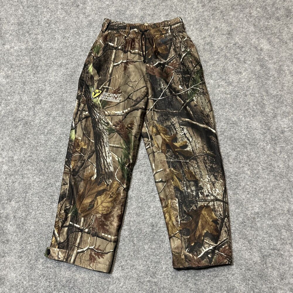 Scent‎ Shield Youth Boys' Rain Blocker Realtree Hunting Pants Size M Camouflage